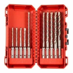4932492117 COFFRET 10 FORETS 2 TAILLANTS SDS PLUS (X1) MILWAUKEE